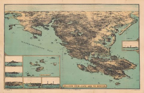 1879 Rogers / Daniels View of Cape Ann, Boston, North Shore