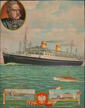 1936 Polish Gdynia-America Line Advertisement of MS Pilsudski