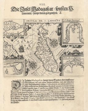 1599 De Bry Map of Madagascar