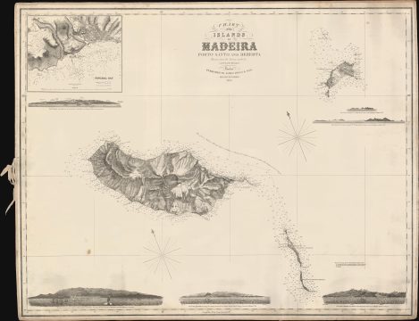 1863 Vidal / Imray Chart of Madeira and Environs