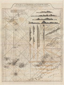 1794 Laurie and Whittle Nautical Map of Maderia and the Canary Islands