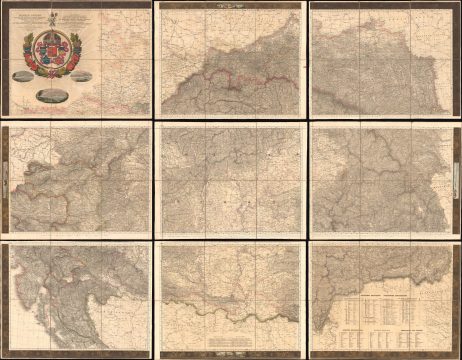 1836 Schedius / Blaschnek Bilingual Folding Map of the Kingdom of Hungary and Environs