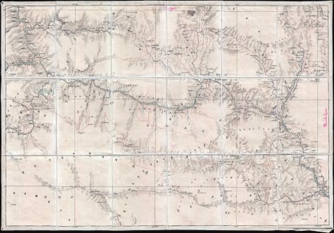 1910 French Map of the Mai Chau region of northern Vietnam