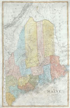 1843 Anson Map of Maine (Post 1842 Webster Ashburton Treaty)