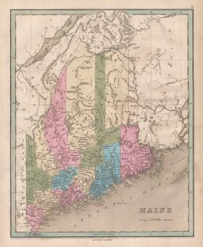 1846 Bradford Map of Maine