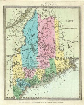 1835 Burr Map of Maine