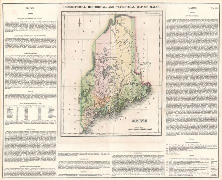 1822 Carey and Lea Map of Maine