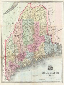 1859 Coolidge Map of Maine