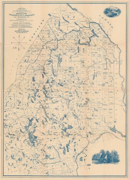1881 Steele Map of Eastern and Central Maine