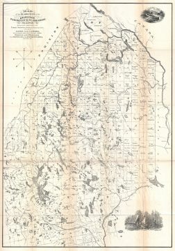 1881 Thomas Sedgwick Steele Map of Maine
