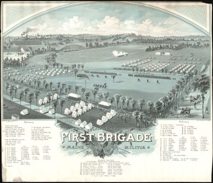 1885 Poole View of the Camp of the Maine First Brigade, Augusta, Maine