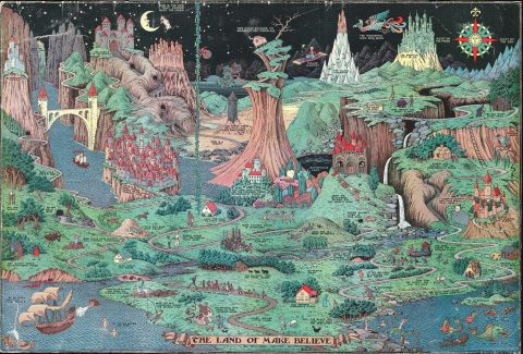 1930 Jaro Hess Map of the Land of Make Believe
