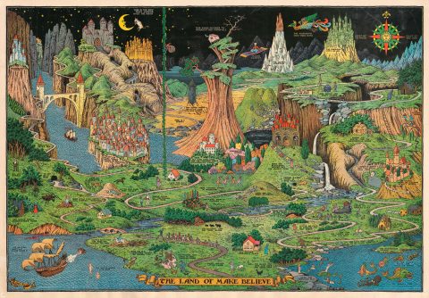 1958 Jaro Hess Map of the Land of Make Believe