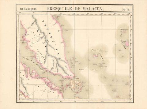 1827 Vandermaelen map of the Straits of Malacca and Singapore