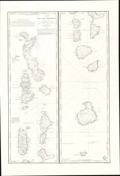 1841 Moresby / Depot de la Marine Chart of the Maldives