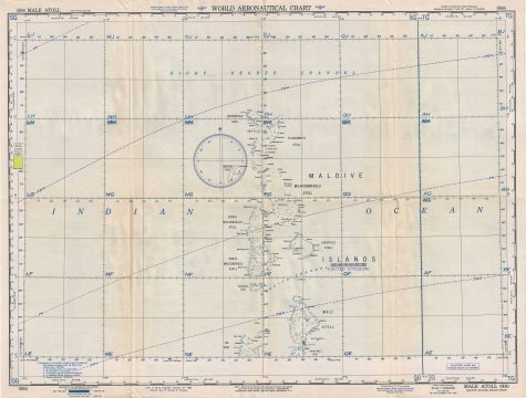 1958 U.S. Air Force Aeronautical Map of Male Atoll and Vicinity, Maldives