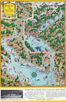 1941 Hammack Pictorial Map of Coastal British Columbia, (Vancouver) Canada