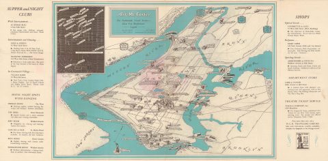1942 Ask Mr. Foster Pictorial City Map or Plan of New York City