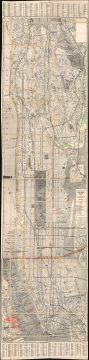 1939 Geographia City Map or Plan of Manhattan, New York City