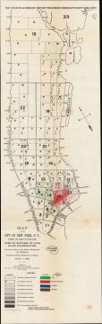 1890 Immigration Map of Manhattan, New York City