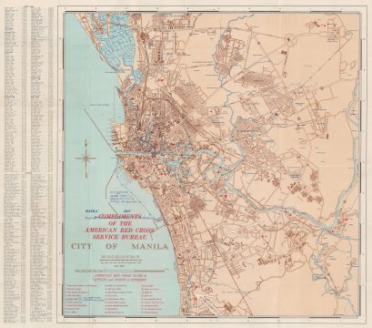 1945 U.S. Army Forces, Pacific City Plan or Map of Manila, Philippines