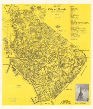 1960 De Jesus City Plan or Map of Manila, Philippines