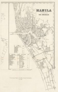1898 Norris Peters City Map or Plan of Manila during the Spanish-American War
