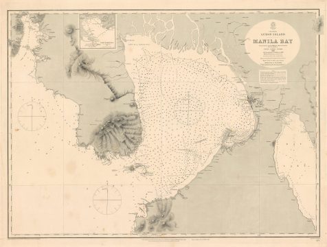 1886 Hydrographic Office Map of Manila Bay