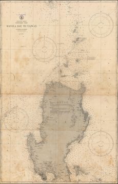 1938 U.S. Coast and Geodetic Survey Nautical Chart or Map of Luzon, Philippine Islands