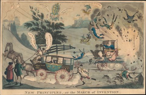 1825 McLean Satirical Print Criticizing The Industrial Revolution