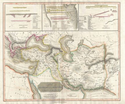1829 Thomson Map of the Marches of Alexander the Great (Middle East, Asia)