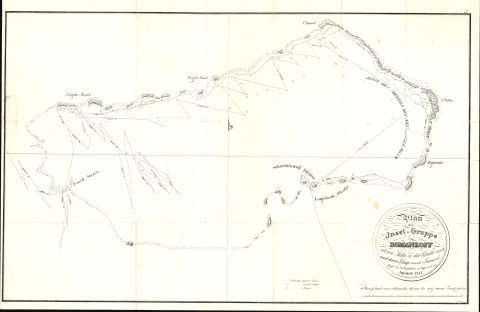 1821 Otto von Kotzebue Map of the Marshall Islands