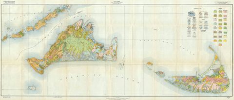1925 Latimer Geological Map of Martha's Vineyard and Nantucket, Massachusetts