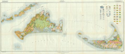 1925 Latimer Geological Map of Martha's Vineyard and Nantucket, Massachusetts