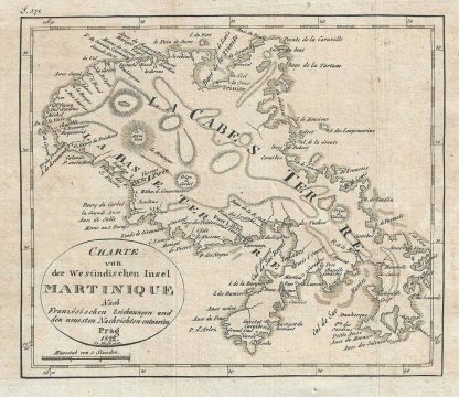 1822 Franz Pluth Map of Martinique