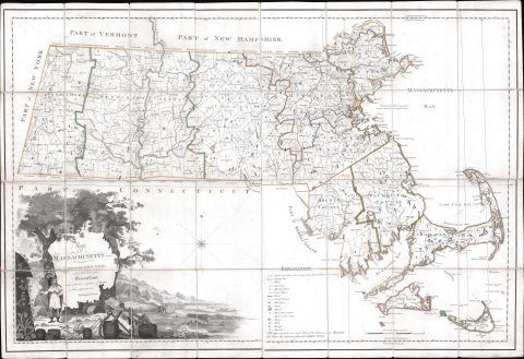 1801 Osgood Carleton Map of Massachusetts