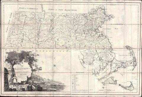 1801 Osgood Carleton Map of Massachusetts