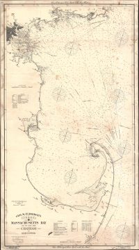 1904 Eldridge Nautical Chart / Map of Massachusetts Bay