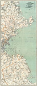 1898 Walker Map of Boston and Vicinity, w/ North Shore, Cape Ann and South Shore