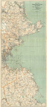 1898 Walker Map of Boston and Vicinity, w/ North Shore, Cape Ann and South Shore