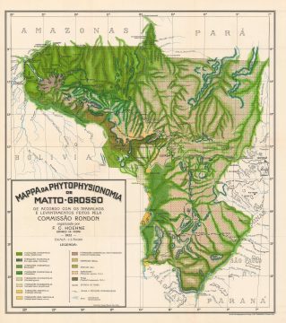 1922 Hoehne Map of the Mato Grosso, Brazil