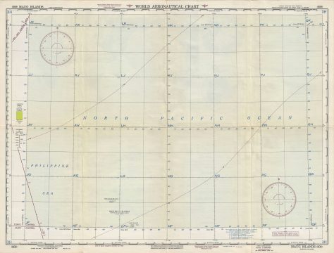1951 U.S. Air Force Aeronautical Map of Maug Islands, Mariana Islands, Pacific