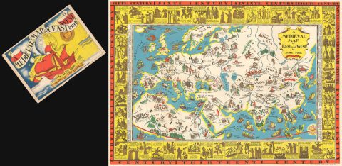 1930 Alice York and Edy-Legrand Pictorial Map of Europe and Asia