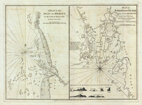 1798 Laurie and Whittle Nautical Map of Phuket Island, Thailand and Berguy, Burma