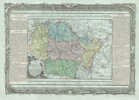 1786 Desnos and de la Tour Map of the Lorraine Region in France