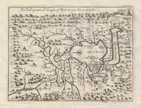 1704 Gemelli Map of Mexico City, Mexico