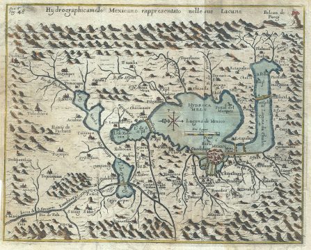 1721 Gemelli Map of Mexico City, Mexico