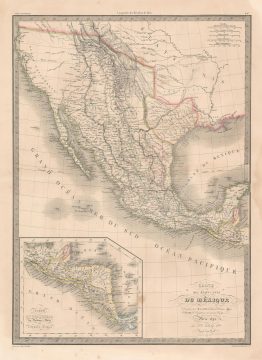 1842 Lapie Map of the Republic of Texas and Mexico