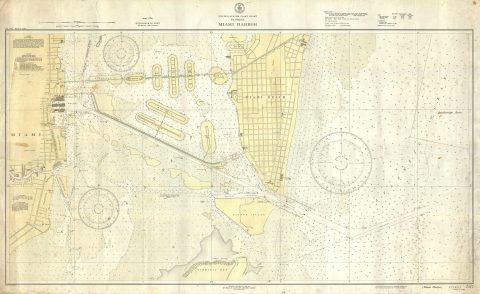 1938 U.S. Coast and Geodetic Survey Map of Miami Beach