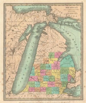 1835 Burr Map of Michigan